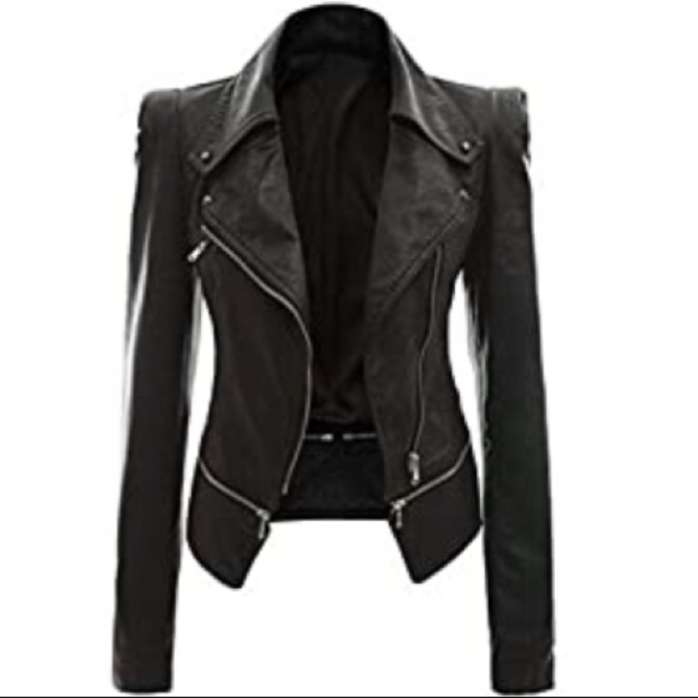 Black Faux Leather Jacket